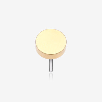 Implant Grade Titanium OneFit Threadless Golden Flat Round Top Part